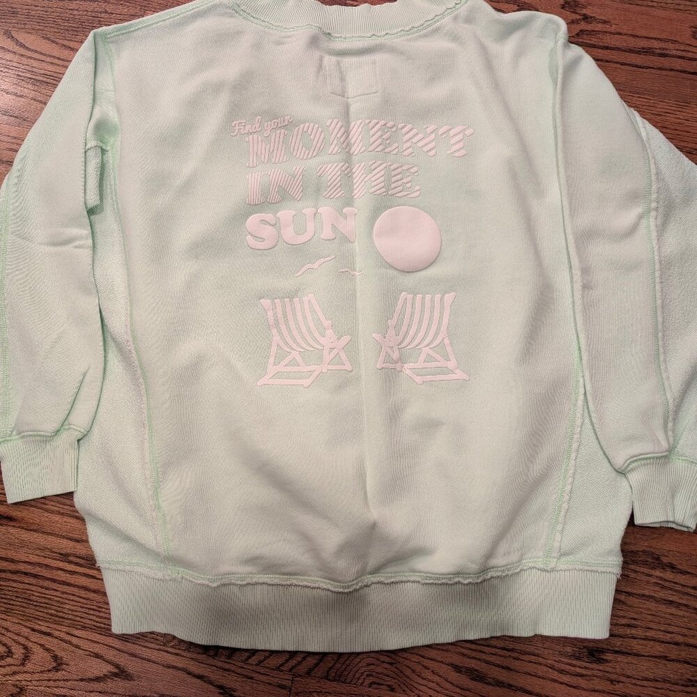 Aerie green everyday V-neck sweatshirt (XS)